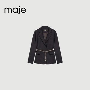 Maje Black Pinstripe Women's Blazer